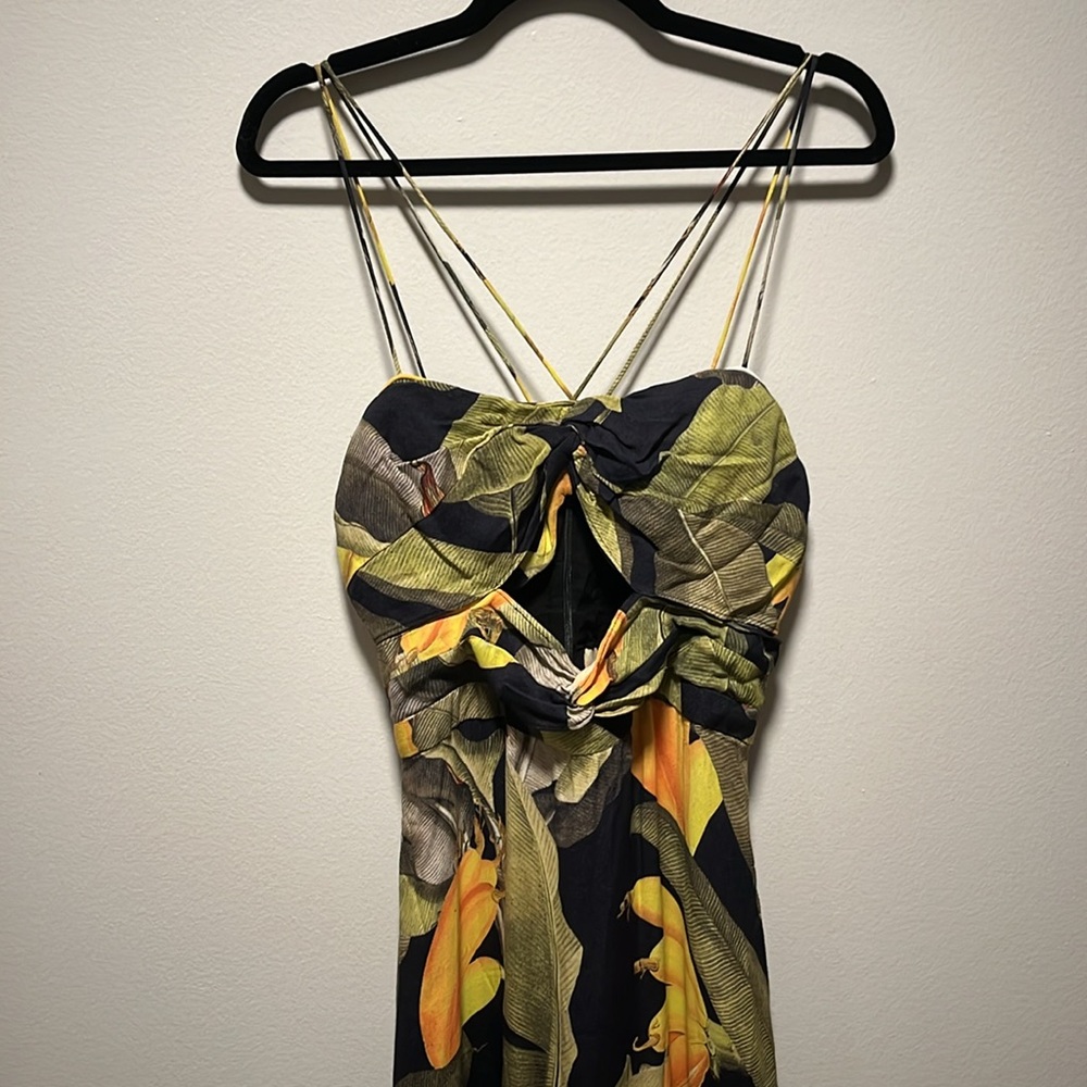 FARM Rio Black and Yellow Tropical Maxi Dress - Picture 3 of 10